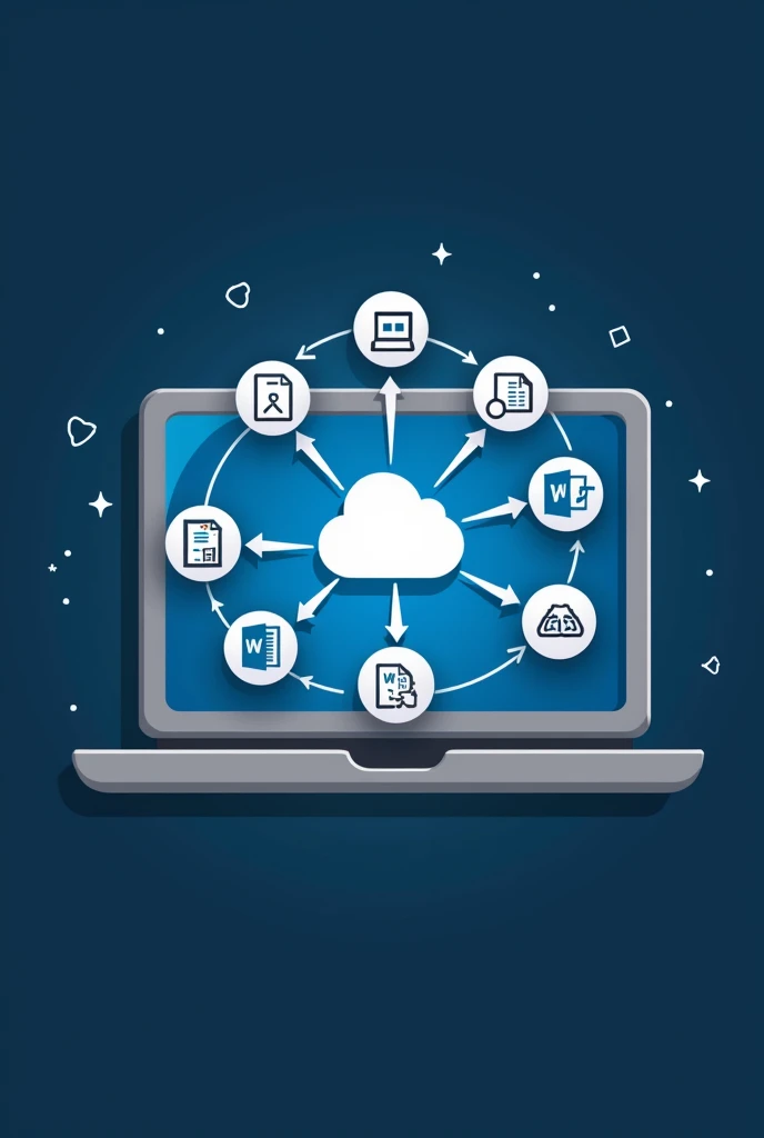 Create a logo that features a stylized image of a computer or screen with representative icons of the various office suites, as word processors, spreadsheets and presentations. Icons can be interconnected to symbolize the integration and management of multiple tools.. The color palette could be professional, with shades like blue and grey, that transmit confidence and technology. With a slogan Empowering savannah through technology