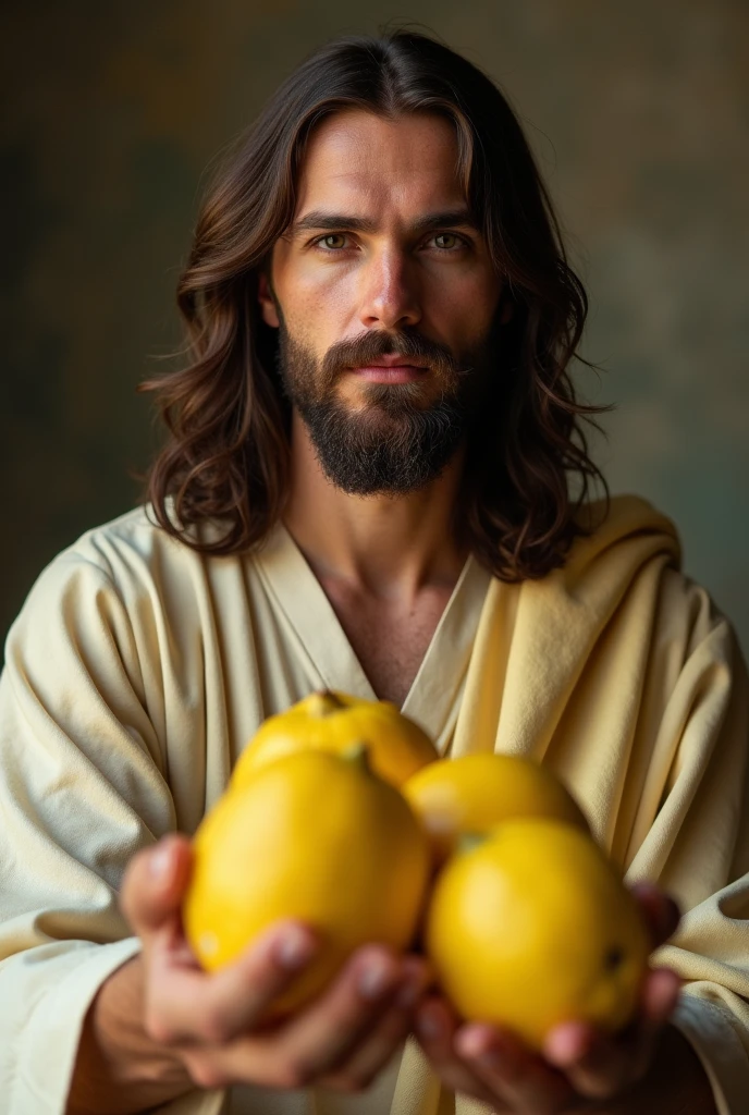 Photo of Jesus saying with lemon sticks
