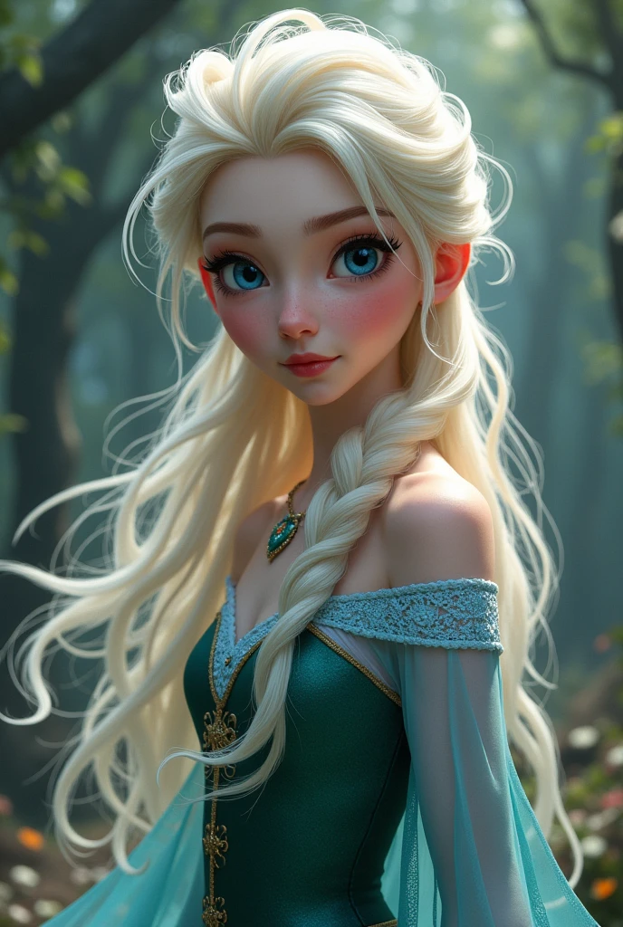 r with physical features of Elsa and Merlina with Merlina&#39;s personality 