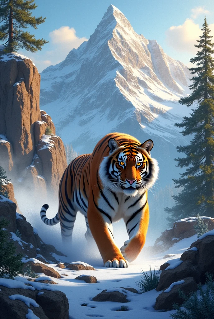 Mountain + tiger 