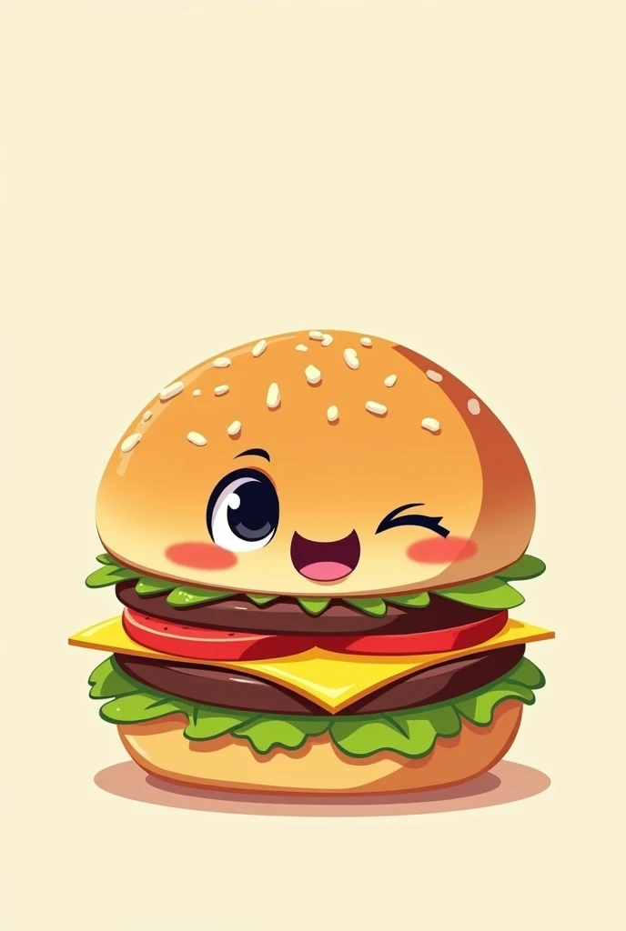 burger making a wink