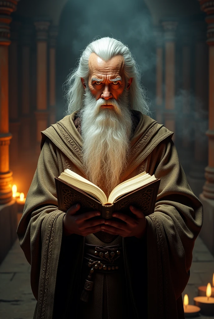 (photorealism:1.2), prophet with a book