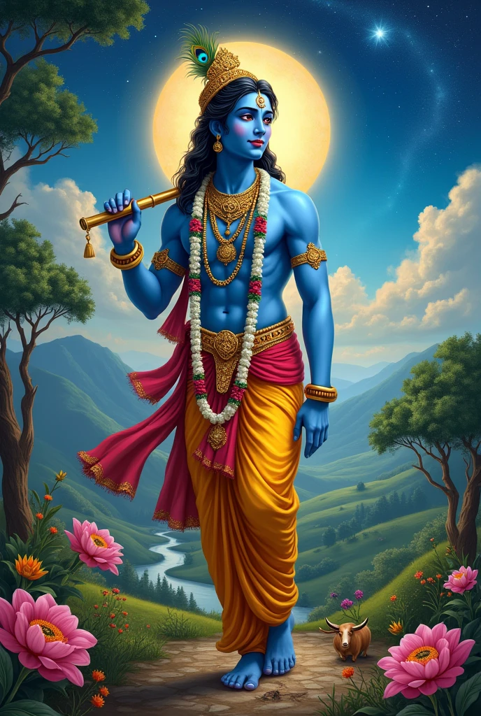 Make a picture of Lord krishna