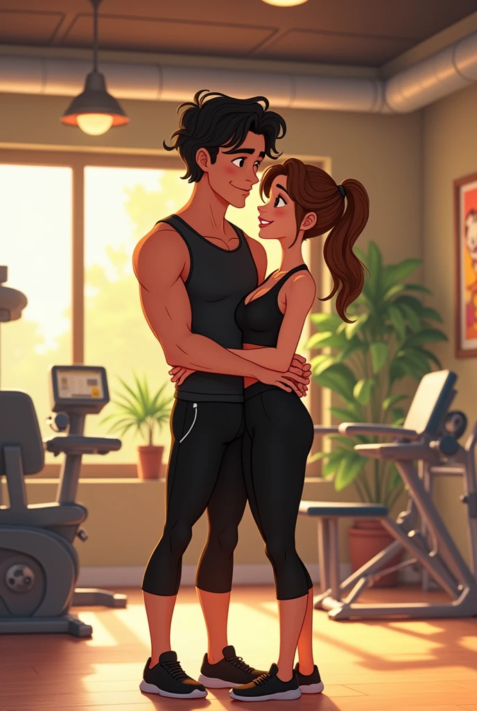 Boy and girl , underwear, gym locker room, random hair styles, beautiful, perfect skin, 8k resolution, perfect lighting, perfect face, perfect shading, extreme detail, shining, tanned skin, bright lighting, group hug, taking selfie, kissing each other