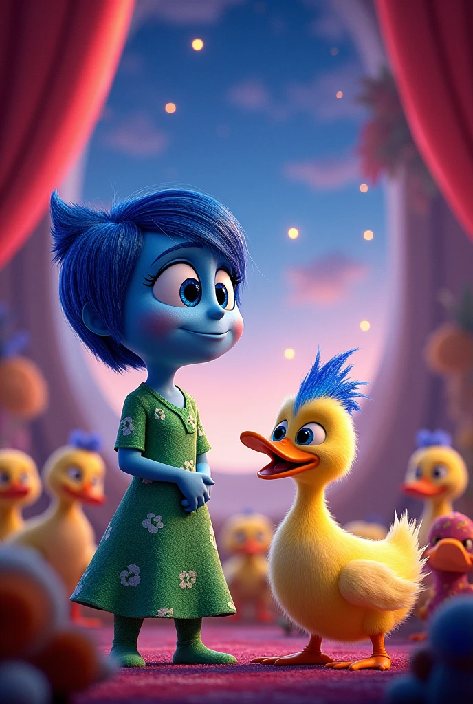 create me a poster that contains the movies inside out 2 and ducks! It will be seen on Saturday at 4:00 pm is an invitation to watch the movies