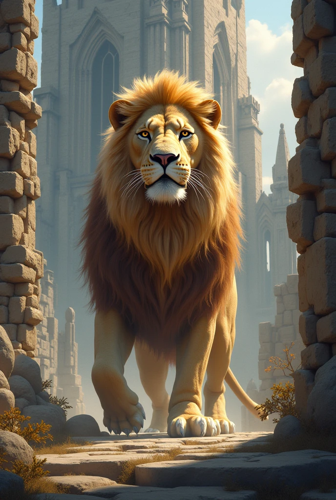 Show me a picture of a lion stand in effril tower