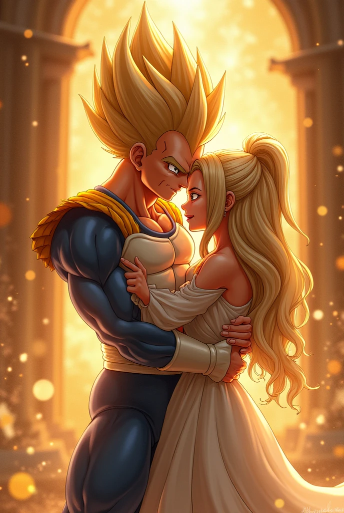 Sayayin Vegeta and angel ford hugged