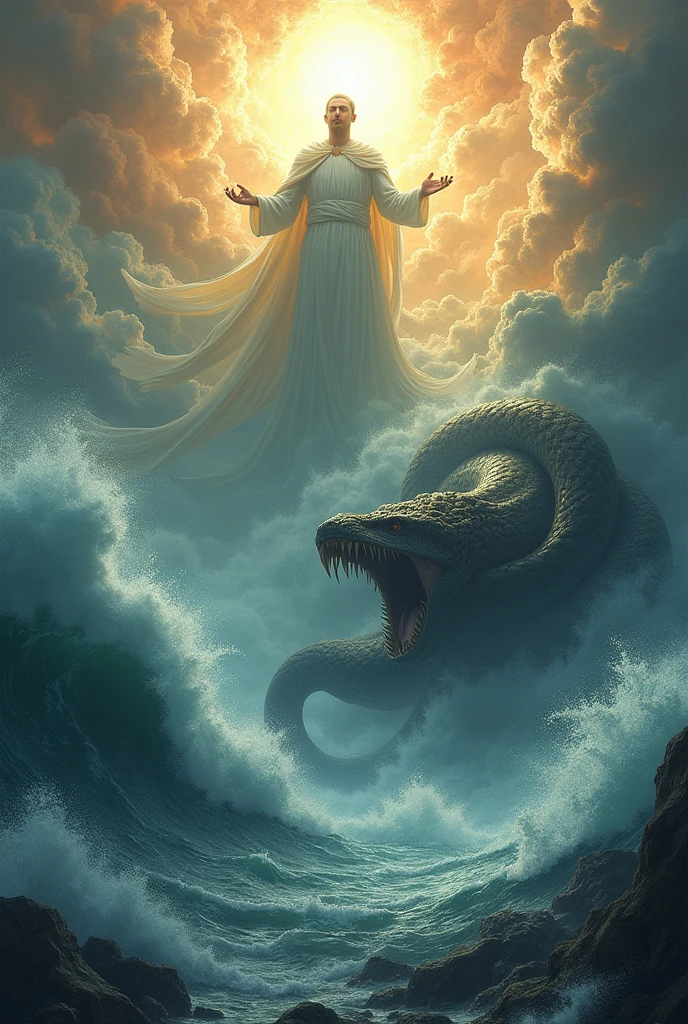The glory of God defeating Leviathan