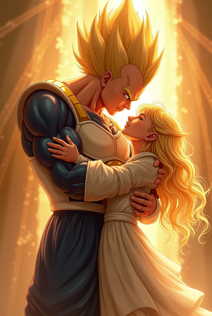 Sayayin Vegeta and angel ford hugged