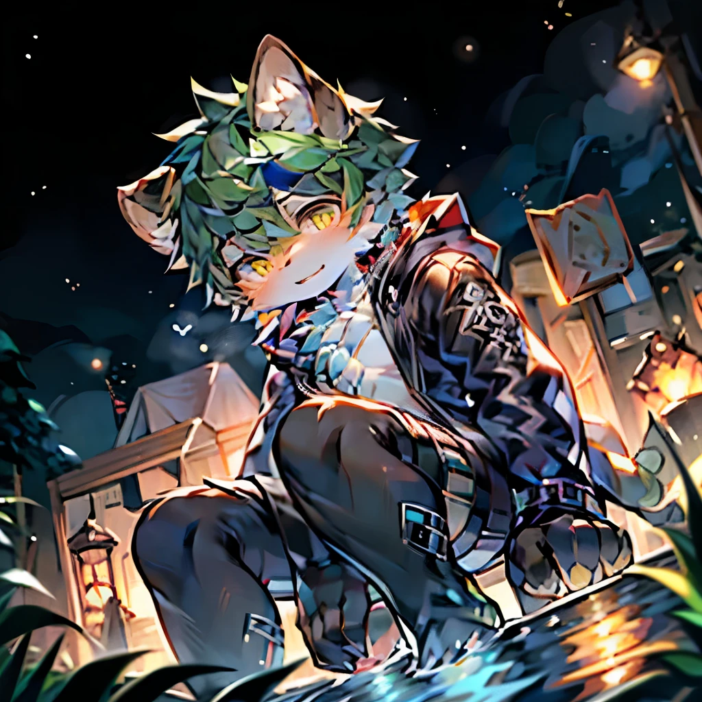 Black gel coat,少年hero,Tiger Orc,Shota,Beast,fur,黑橙相间的fur,Full body covered with gel coat,Tights,hero