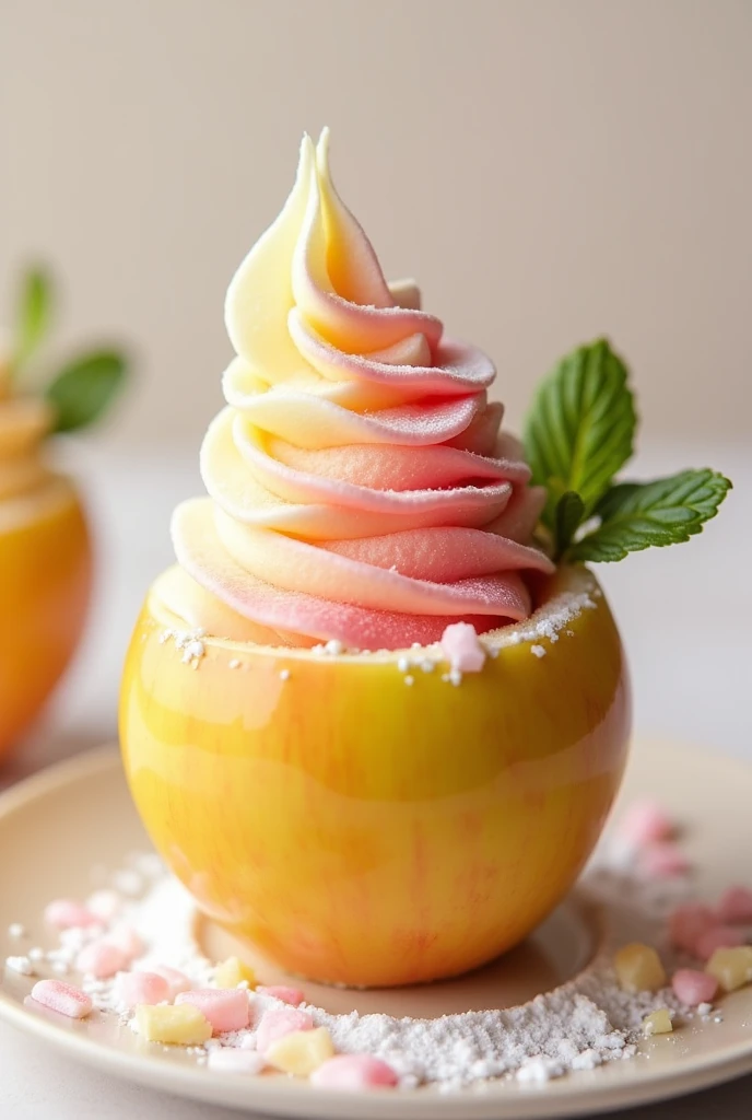 SORBET IN AN APPLE CONTAINER