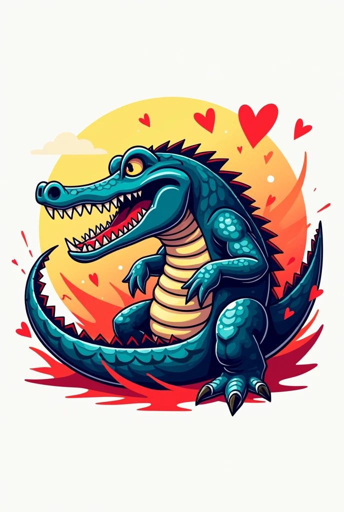Big crocodile , logo type , YoloX Style Varieties , Love and friendship
