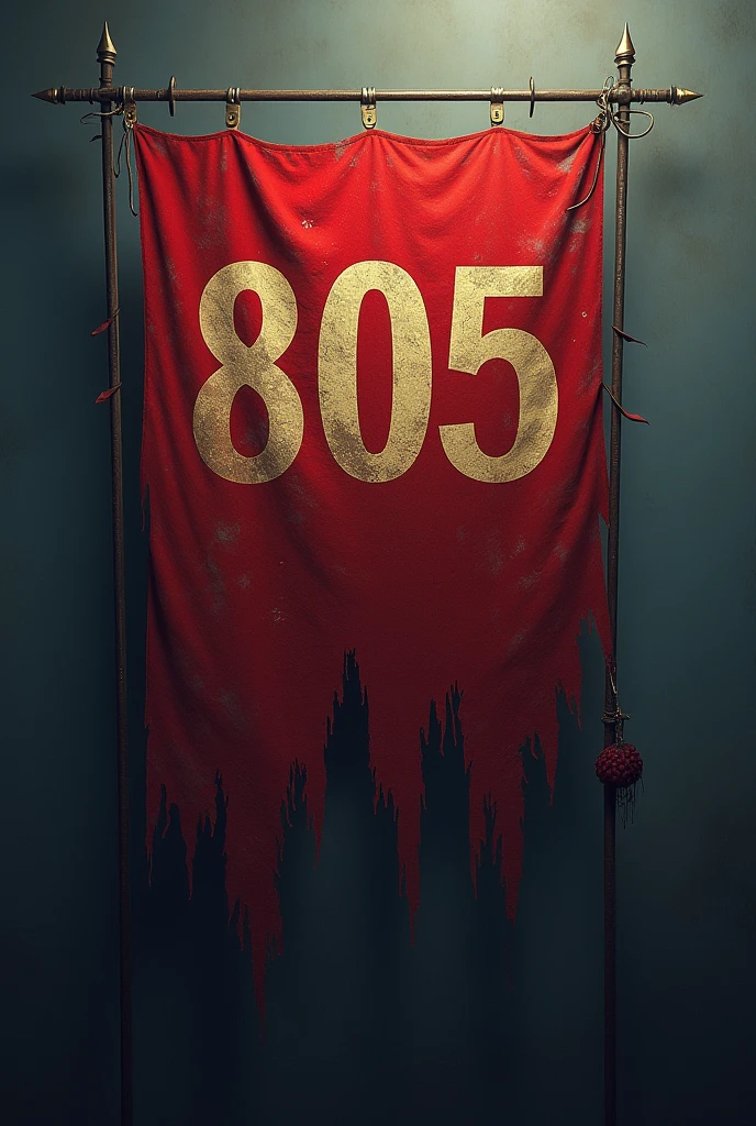 a flag as a VERTICAL format , written “805”, and with a really cool and slightly intimidating image 