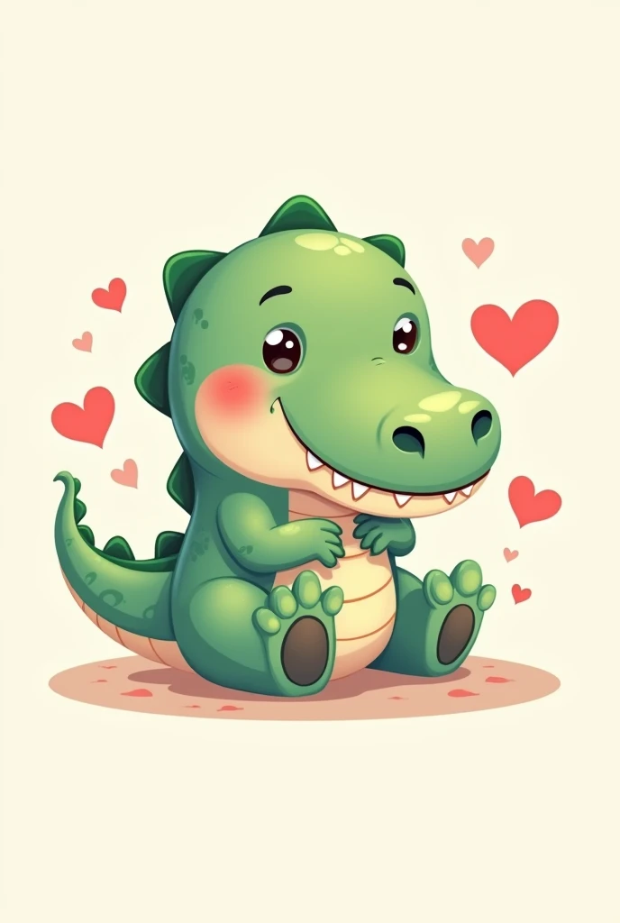 Adorable crocodile , logo type , Love and friendship