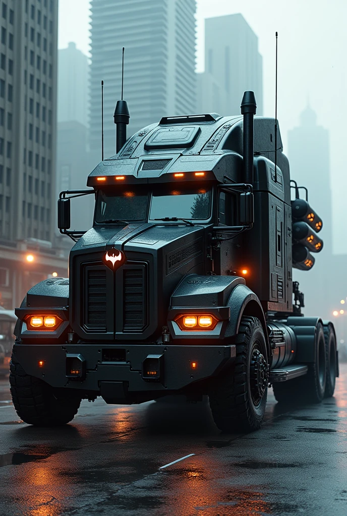 Giant Batman truck with weapons and futuristic style armor