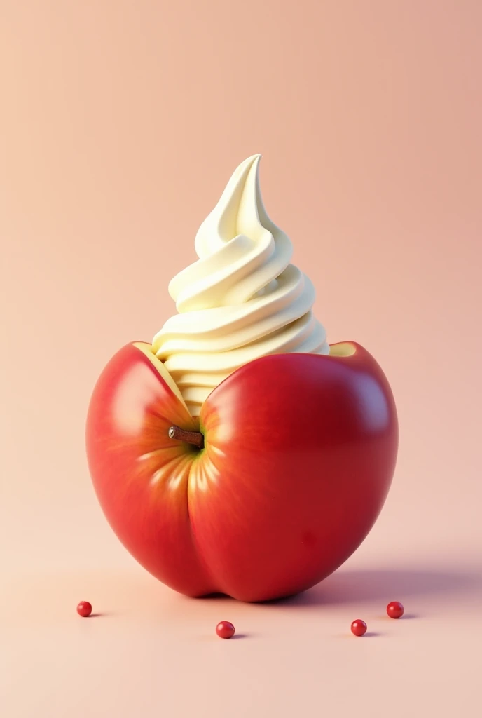 ICE CREAM IN AN APPLE
