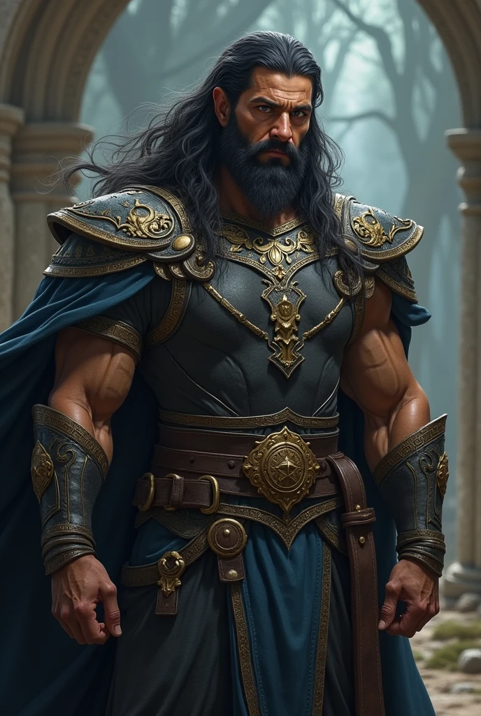 Keegan is the sexy leader of Talamh and has sworn to protect , strong build ,long black hair little facial hair