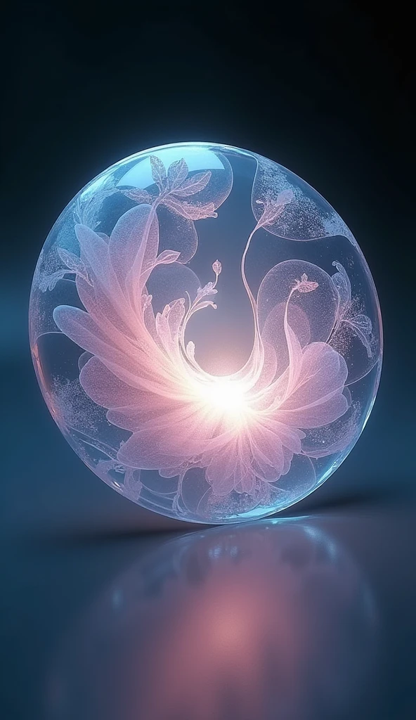 holographic disc with light in it, in the style of organic forms, muted tones, folded planes, abstract minimalism appreciator, blink-and-you-miss-it detail, unicorncore, fluid, organic forms, futuristic victorian, black background --v 5.2 --style