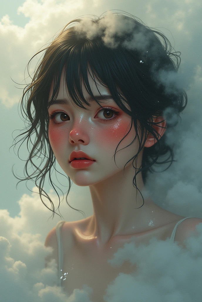 {{{masterpiece}}}、{{{最high quality}}}、{{Very detailed}}、{An illustration}、{{Very delicate and beautiful}}、（High resolution、masterpiece、high quality、Intricate details、Detailed body）、Flushing、vapor、heart、Sweat Transparency