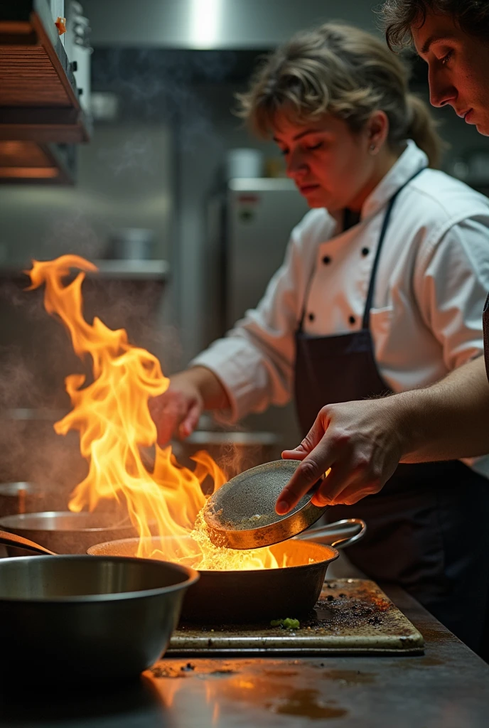 AVOID SPLASHING PANS OR POTS WITH WATER WHEN IN THE DEEP FRYING PROCESS