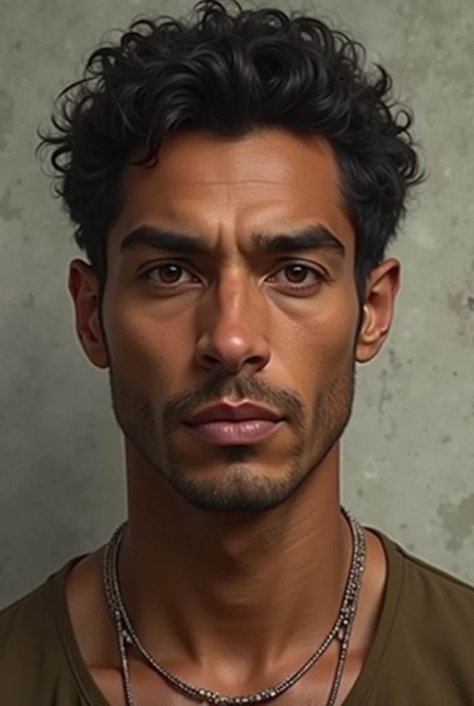 a latin man, Brazilian descendant of Indians and Portuguese