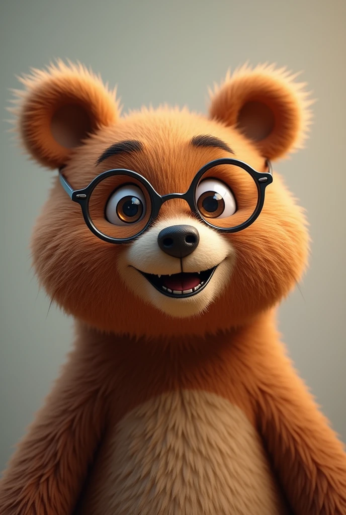 bear wearing glasses