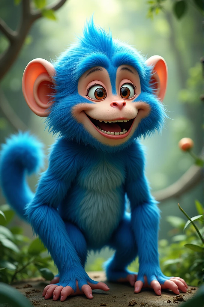 A blue monkey