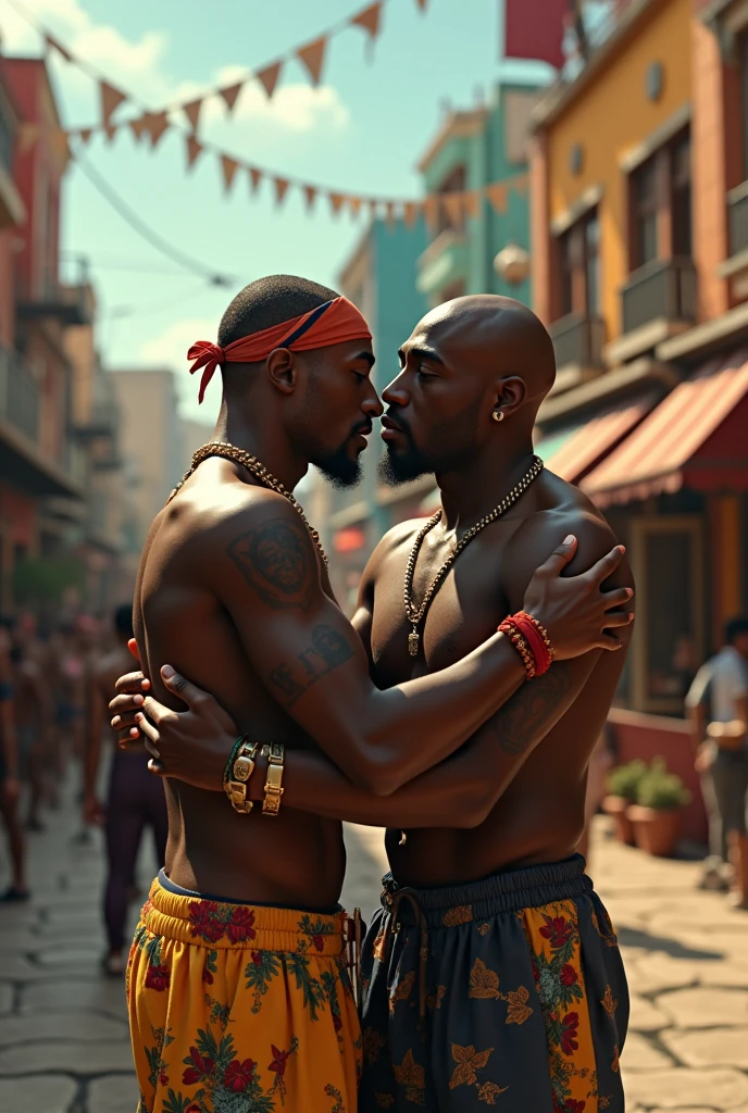 Rapper 2pac hugging rapper Biggie, to the pirate of culiacan and the short chuacheneger