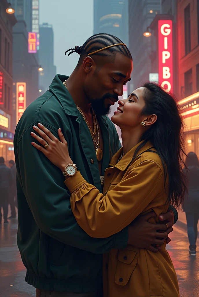 Rapper 2pac hugging streamer quackity