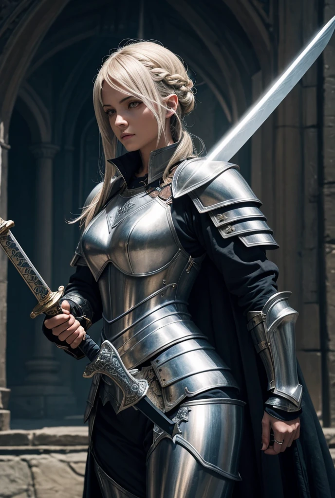 a woman in armor holding a sword and a sword, girl in armor, wearing witch blade armor, women&#39;s knight bikini armor, girl in knight armor, beautiful armor, of a beautiful knight, wearing fantasy armor, Dazzling Armor, Karol behind uhd, mechanized valkyrie girl, beautiful knight, girl of the zodiac knights, beautiful female paladin, fantasy armor