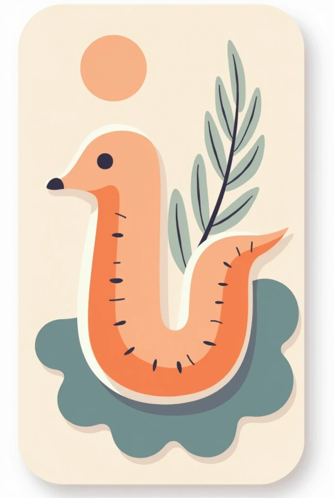 Minimalist Art Sticker animated style