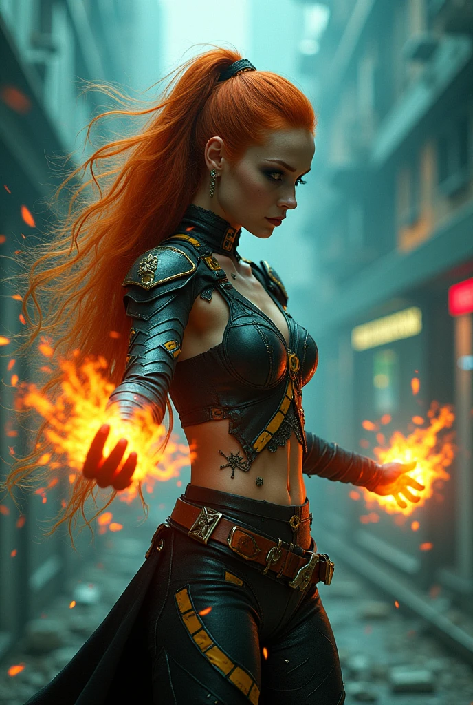 Rain, fragments, particles blender
Actor female Phoenix cabelo ruivo Akira kaneda's cyclops creepy monstrous scary as Phoenix Energy blast of futuristic nanopunk viking traje viking Year 2099s from X-Men's filmed by ZackSnyder,cyclops dress traje semi rasgado , fighting against thugs X-men Full body , traje rasgado semi Pearl yellow black neon-infused psicodélic fragments splash Snowflakes X-shaped stripes raytracing fashion Week , variant angles, captured with award-winning photography technique, cinematic, dark environment, bokeh, grainy, urban-xmen setting, blurry, IMAx, filmed with Kodak portrait 400, 200mm, f2.8, high resolution, teal filter.Adicione efeitos com chuva, e. Novas cores e trajes diferente em cenas imagens feita, atraente sexy traje curto