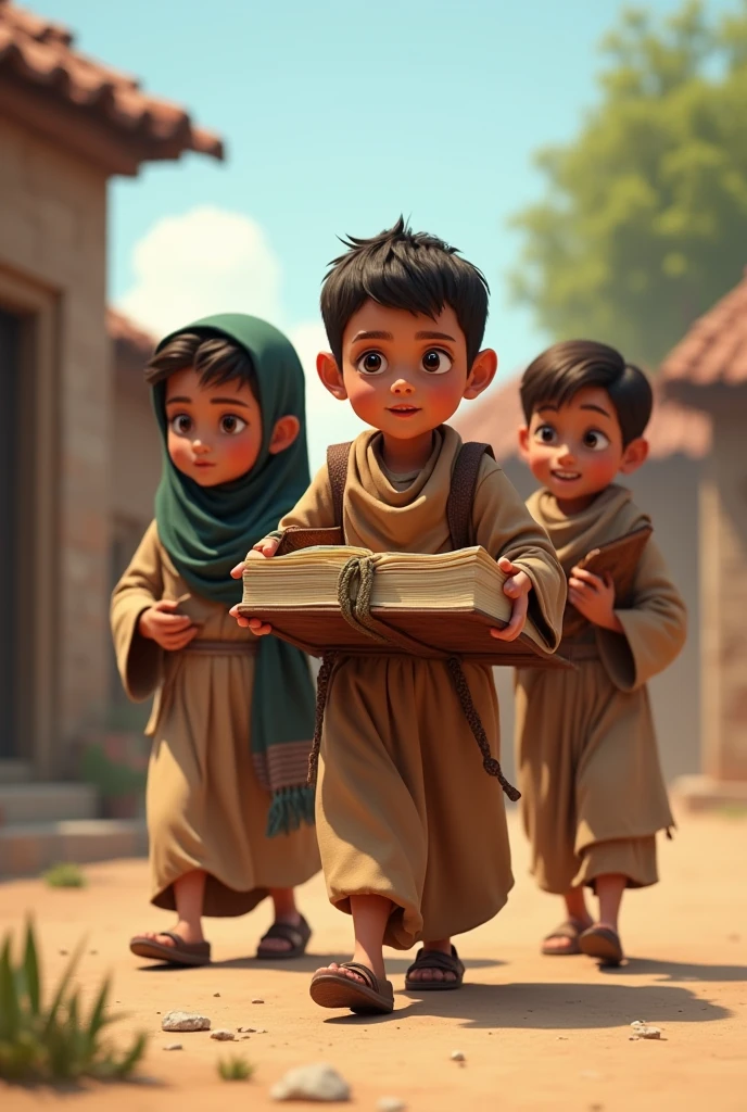 Big Quran Lekar chote chote bache ja rahe hain