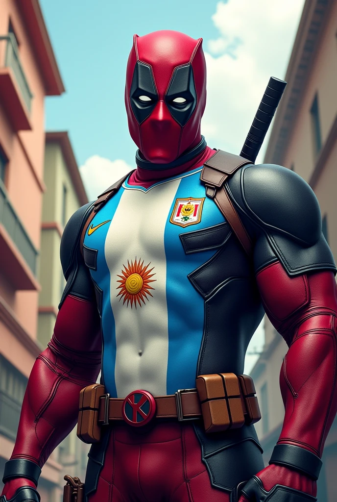 Deadpool with Argentina shirt