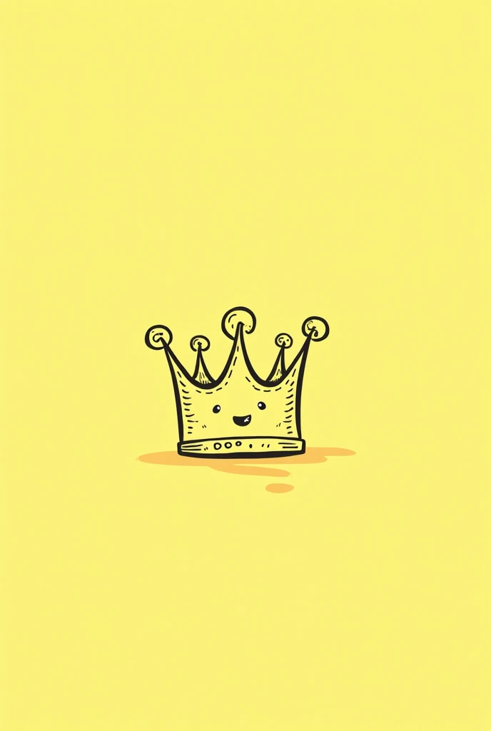 Yellow note background only cute crown