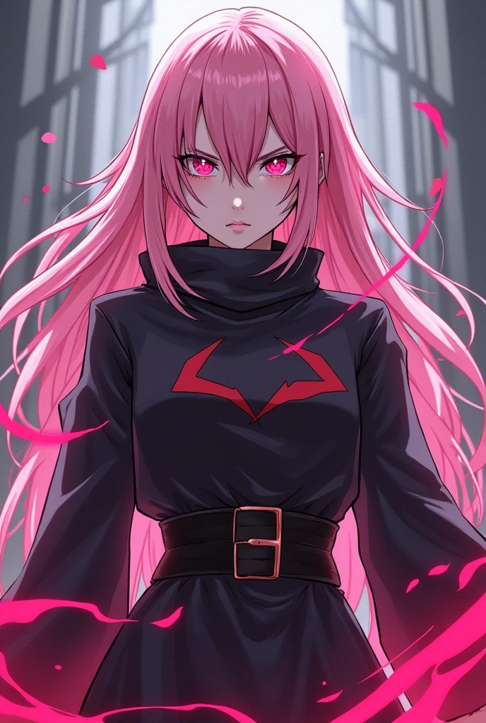 maki zenin from jujutsu kaisen with light pink hair