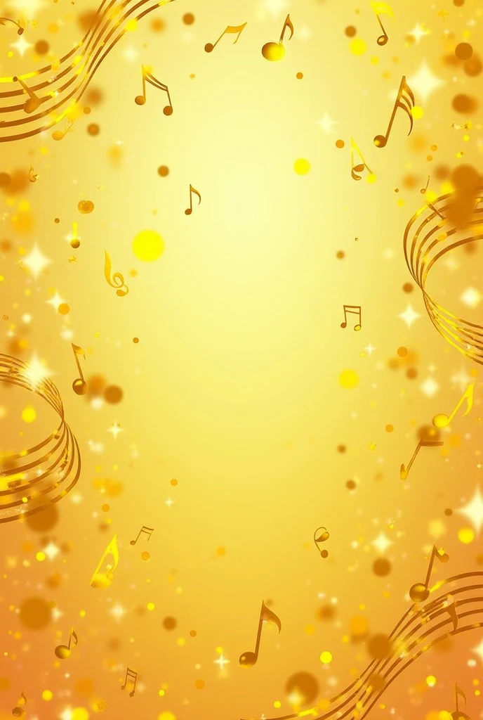 Yellow musical notes background only cute 