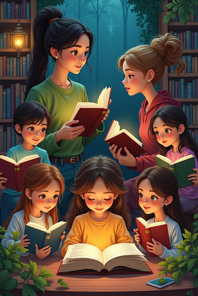 Draw me an illustrstions for my insta post in which i recommend books