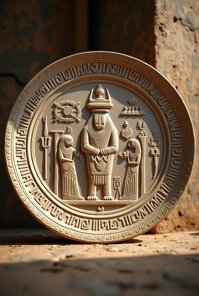 Make a plate with Egyptian hieroglyphics