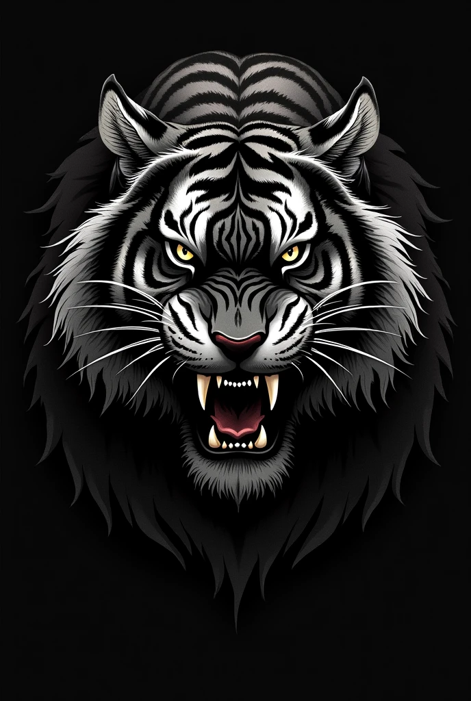 Japanese mafia logo featuring a black tiger
