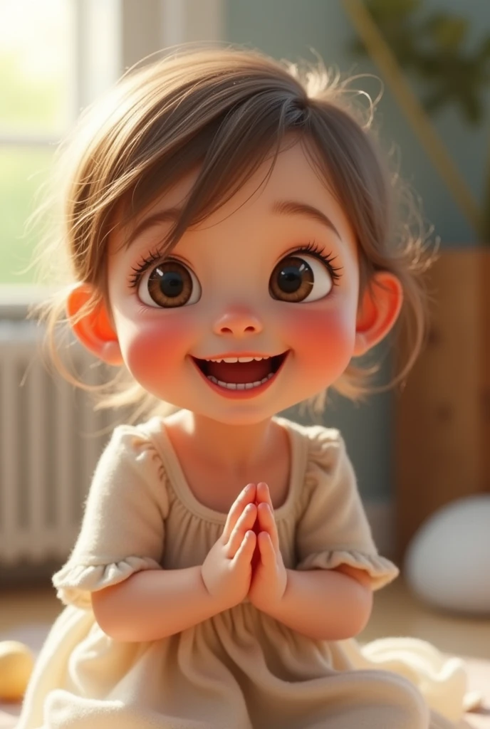 Image prompt: The child happily nodding in agreement.