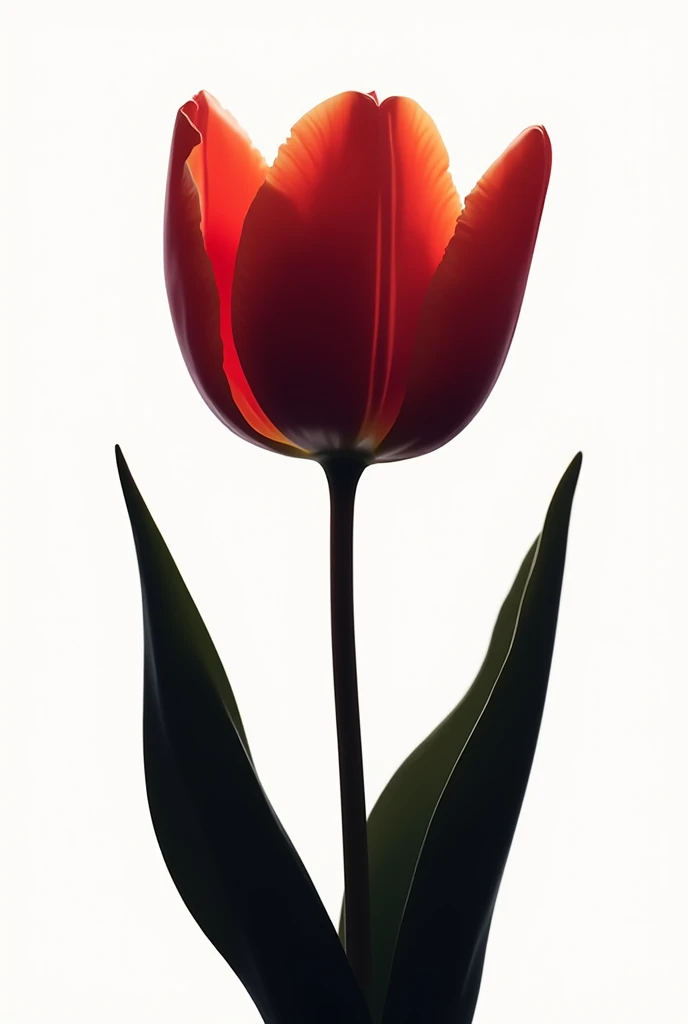 The silhouette of a tulip 