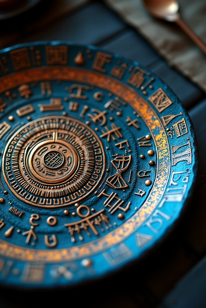 Make a plate with Egyptian hieroglyphics change color

