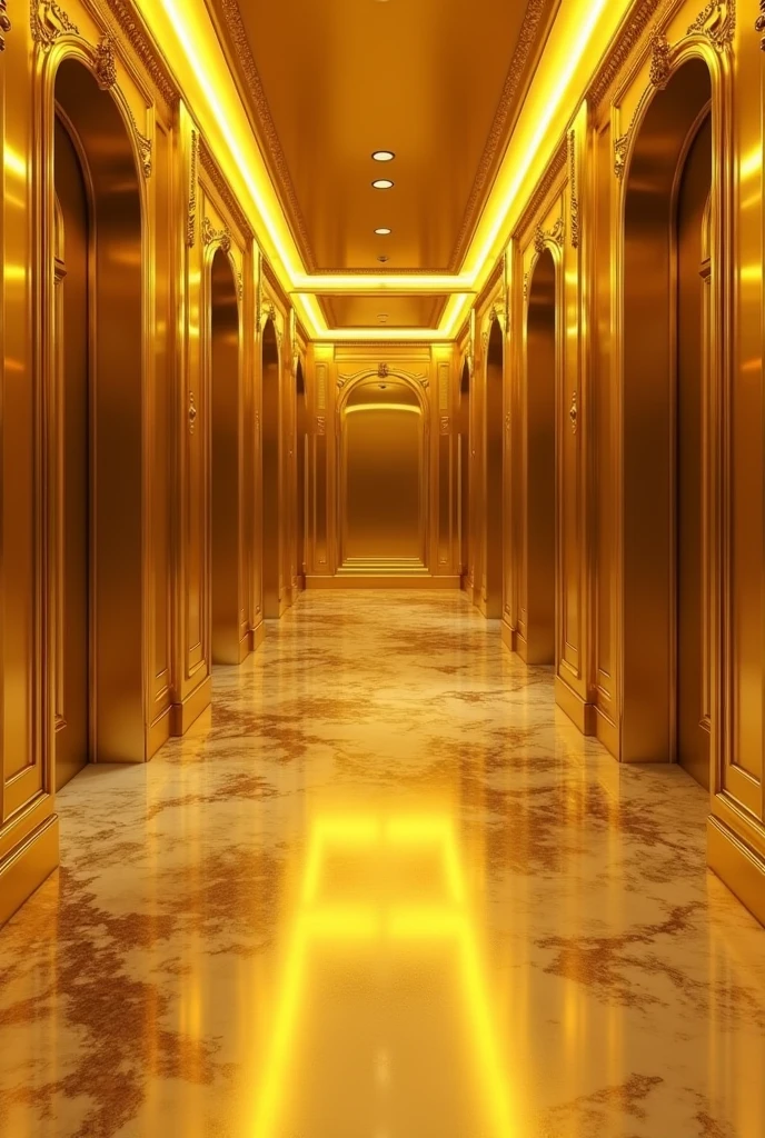 Already gold plated with gold wash and gold walls and floor