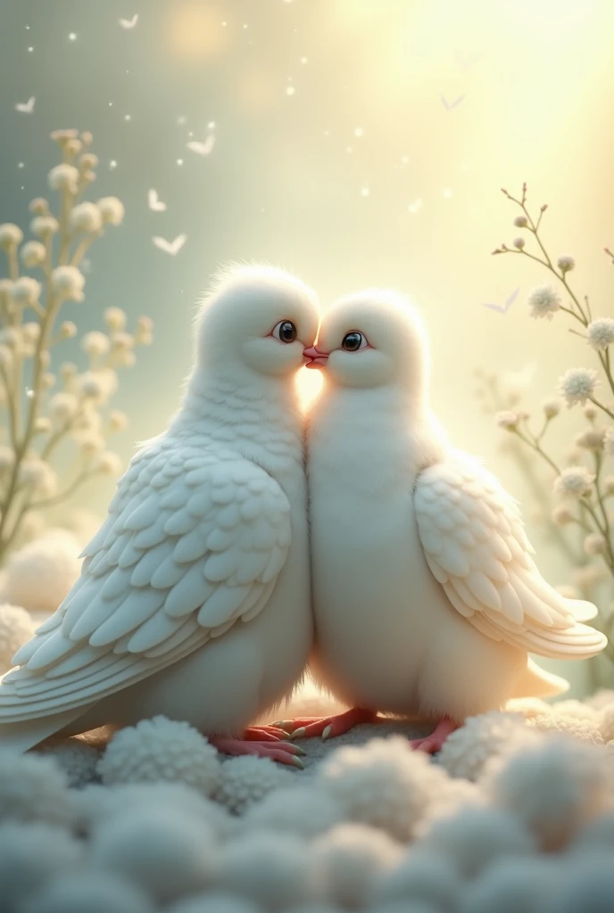 Image of 2 doves in love