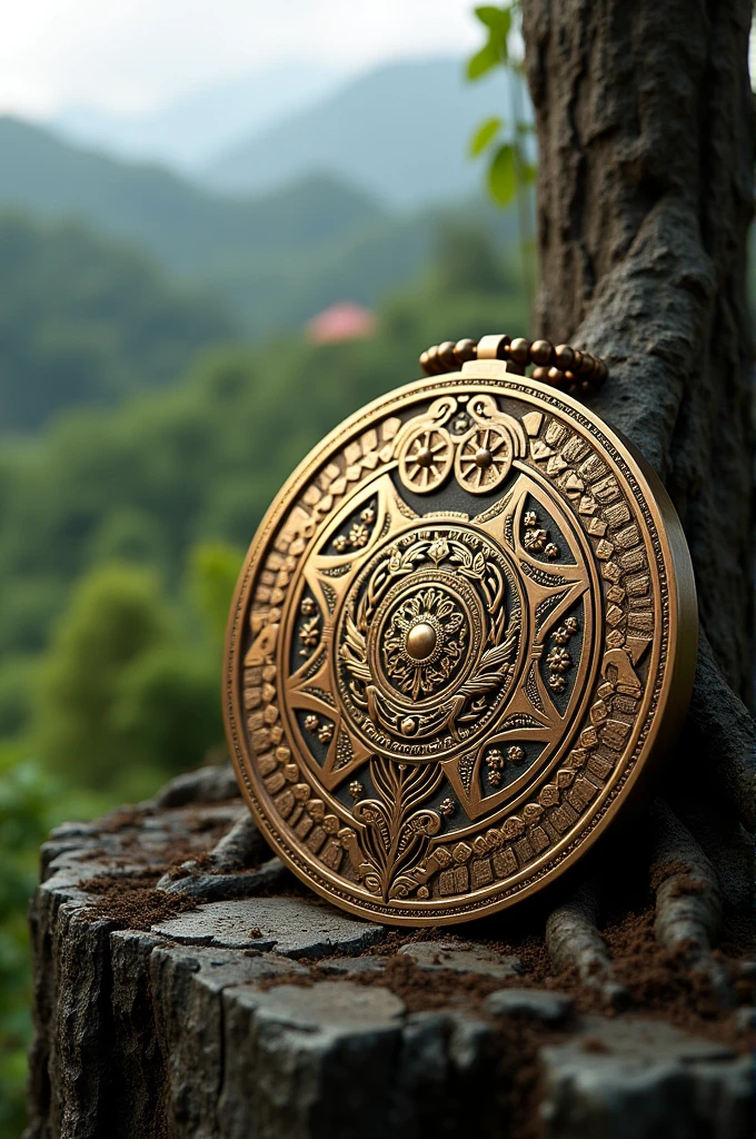 Make a medal with toraja design 