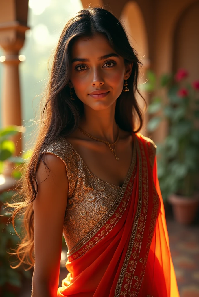 A indian girl in sari 