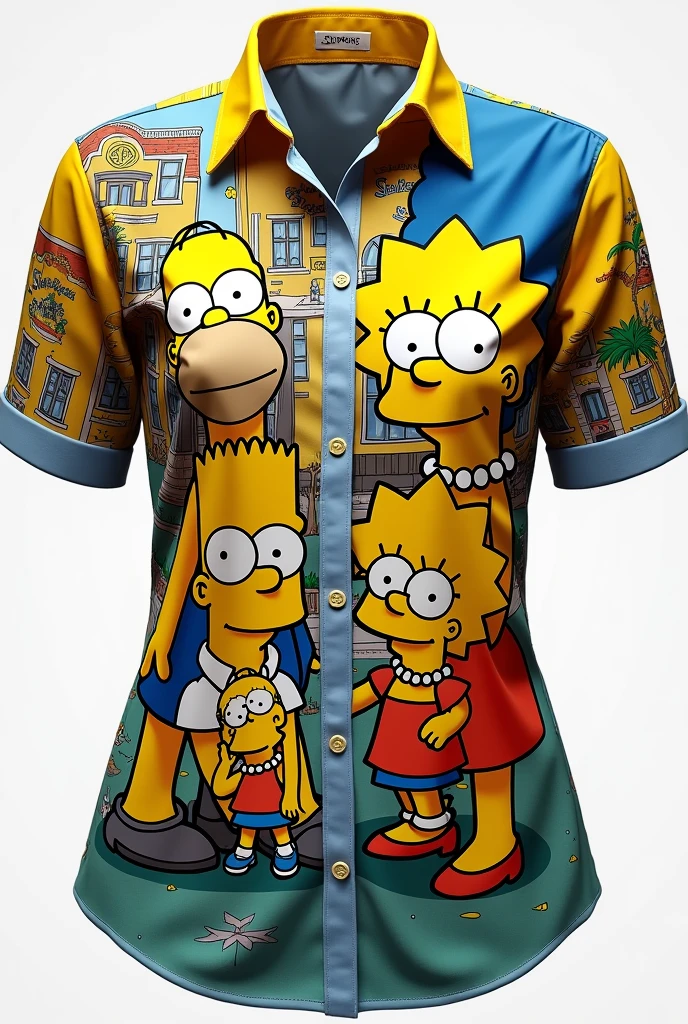 Uma blusa de interclasse com o tema do The Simpsons
