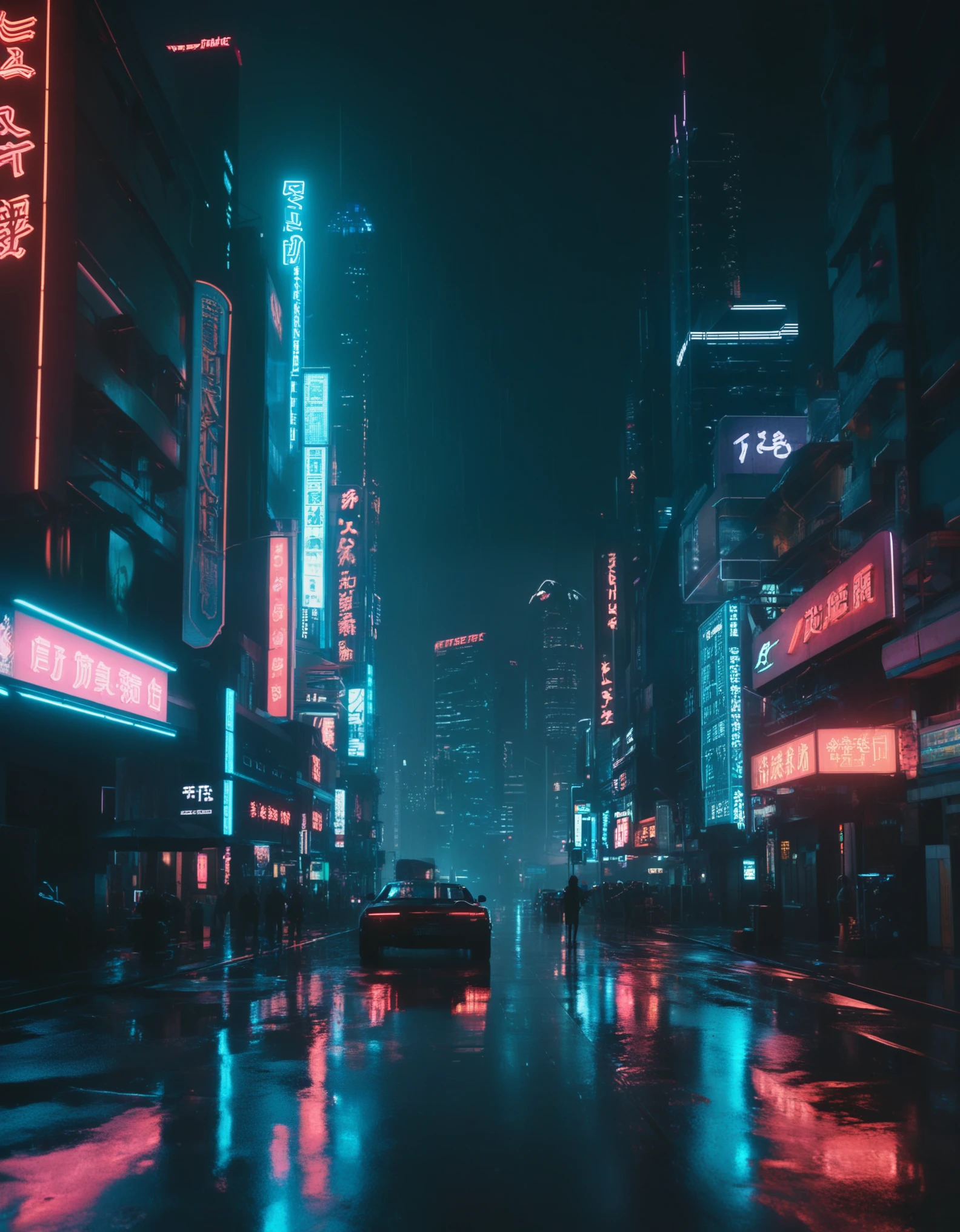 cinematic film still of In Cyberpunk city a city skyline at night with a neon sign,outdoors,sky,cloud,no humans,night,building,scenery,rain,city,cityscape,lamppost,skyscraper,city lights , science fiction, futuristic setting, detailed background, dramatic light, dramatic shadow light, contrast, cinematic color, cinematic look, filmic, realistic, realism, perfection, perfect, different, cinematic, film, cinematography, artstation, Cyberpunk city style, Cyberpunk style, shallow depth of field, vignette, highly detailed, high budget, bokeh, cinemascope, moody, epic, gorgeous, film grain, grainy