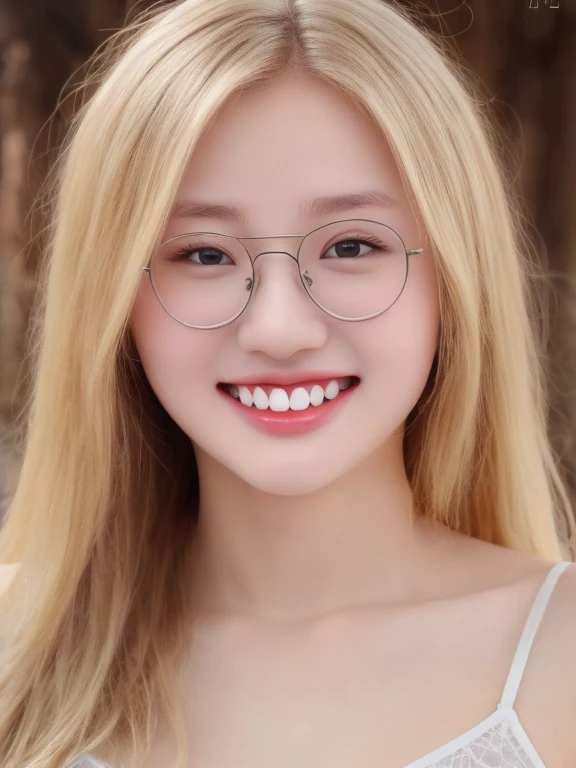 ((best quality)), realistic, Optical Realism, realistic, high resolution, beautiful, Young face,20 years old,chubby girl, white skin, Pale skin,smile, gigantic colossal breasts:1.3, Fighting posture, Looking at the camera, (detailed face), long wavy hair, blonde hair, (Wear white bikini), half figure, half body shot,